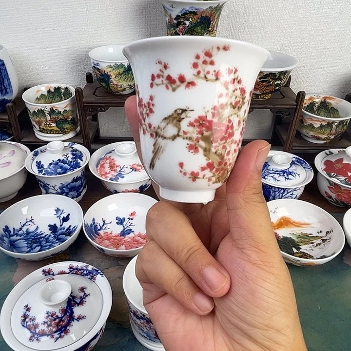 忠意堂釉下彩喜上眉梢