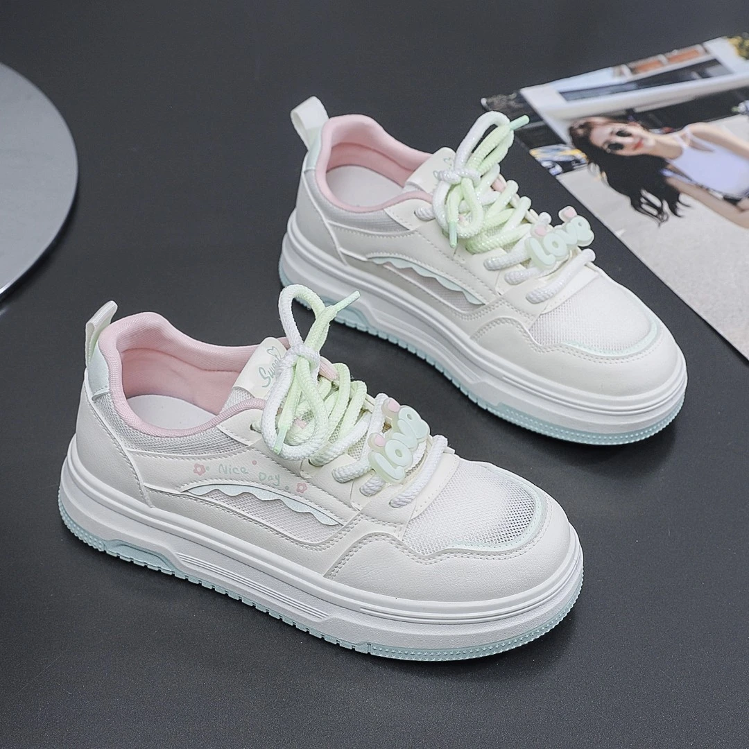 防滑吸汗易清洗夏季胶粘透气网面鞋时尚休闲鞋板鞋