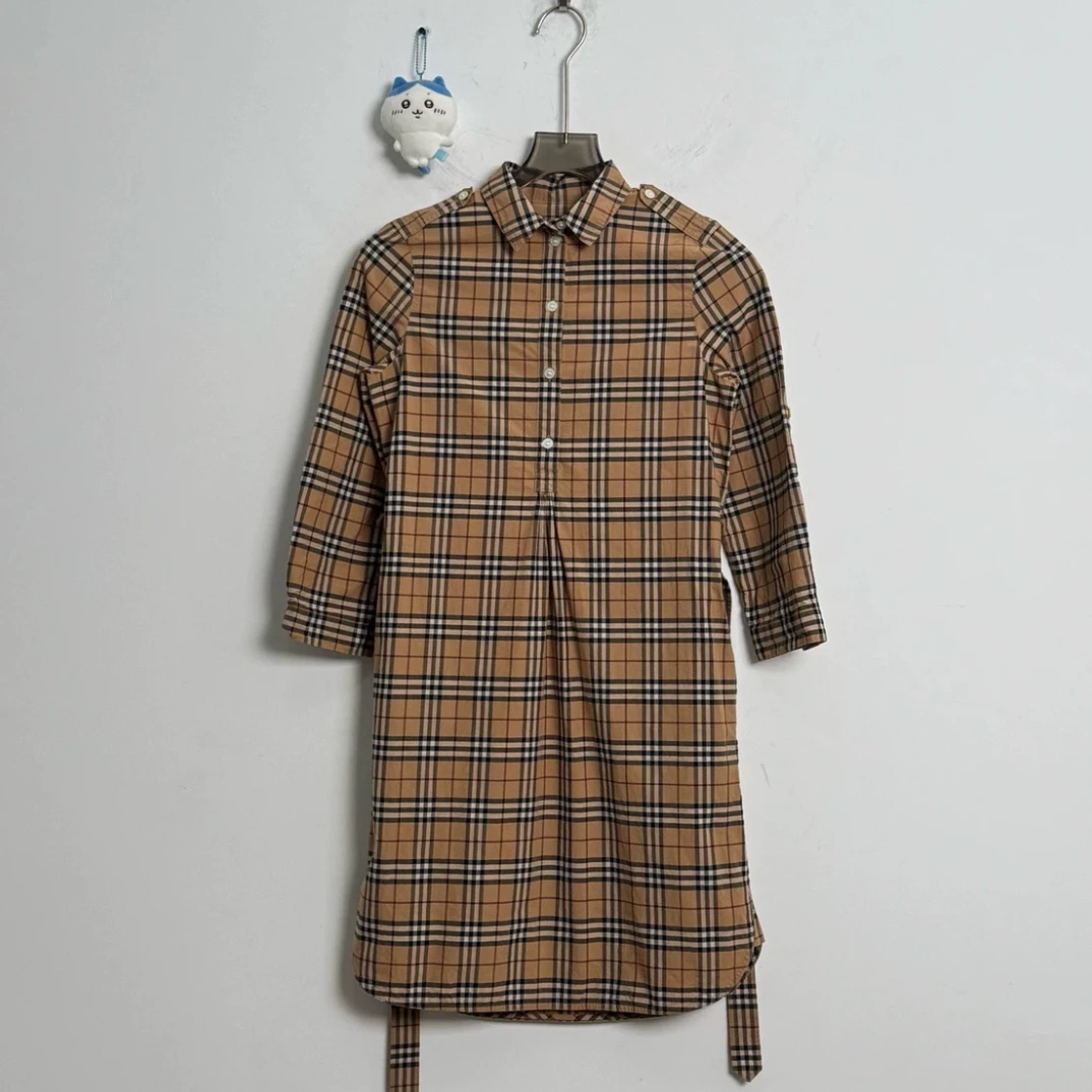 99新 BURBERRY/博柏利 经典格纹连衣裙 /UK8码/A04029