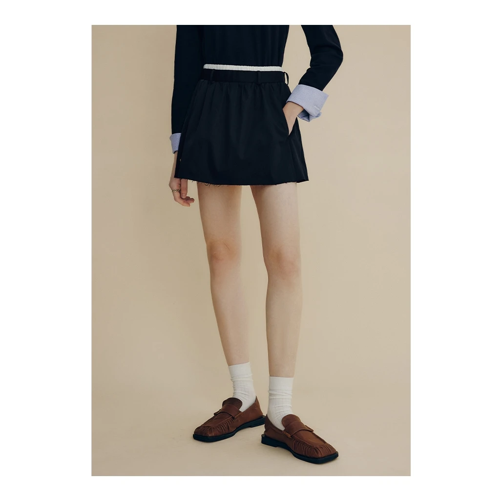 【Nanaco专属】法曼萱MIU系工装半身裙女2025春新款花苞蓬蓬裙