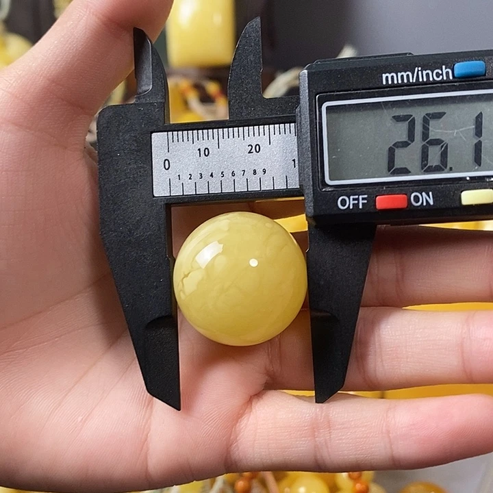 琥珀未镶嵌裸石圆珠