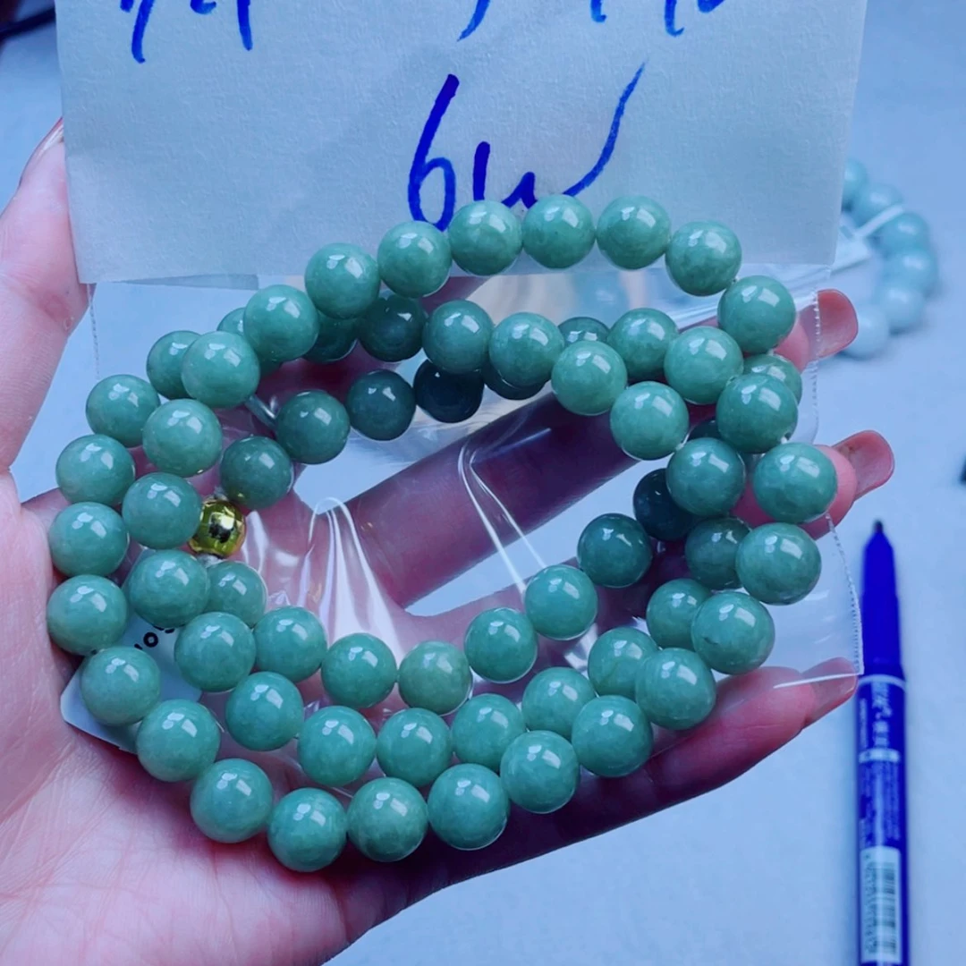 【闪购商品】定制翡翠未镶嵌青**伍翡翠