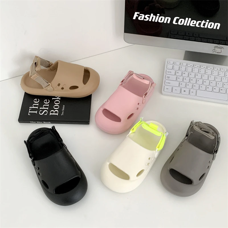 【轧带款】2025新款男女童夏季儿童防水防滑拖鞋包头沙滩凉拖两穿