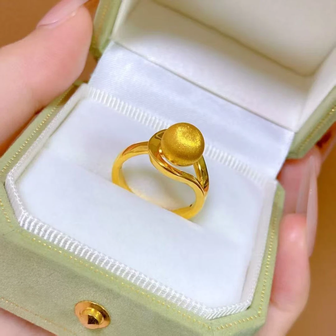 铜合金塑料戒指 铜合金戒指爆款金色优雅戒指轻奢高级感中古风