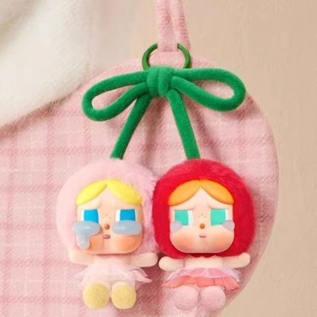 CRYBABY新品樱桃搪胶款双胞胎爱神的眼泪系列lisa同款毛绒吊卡