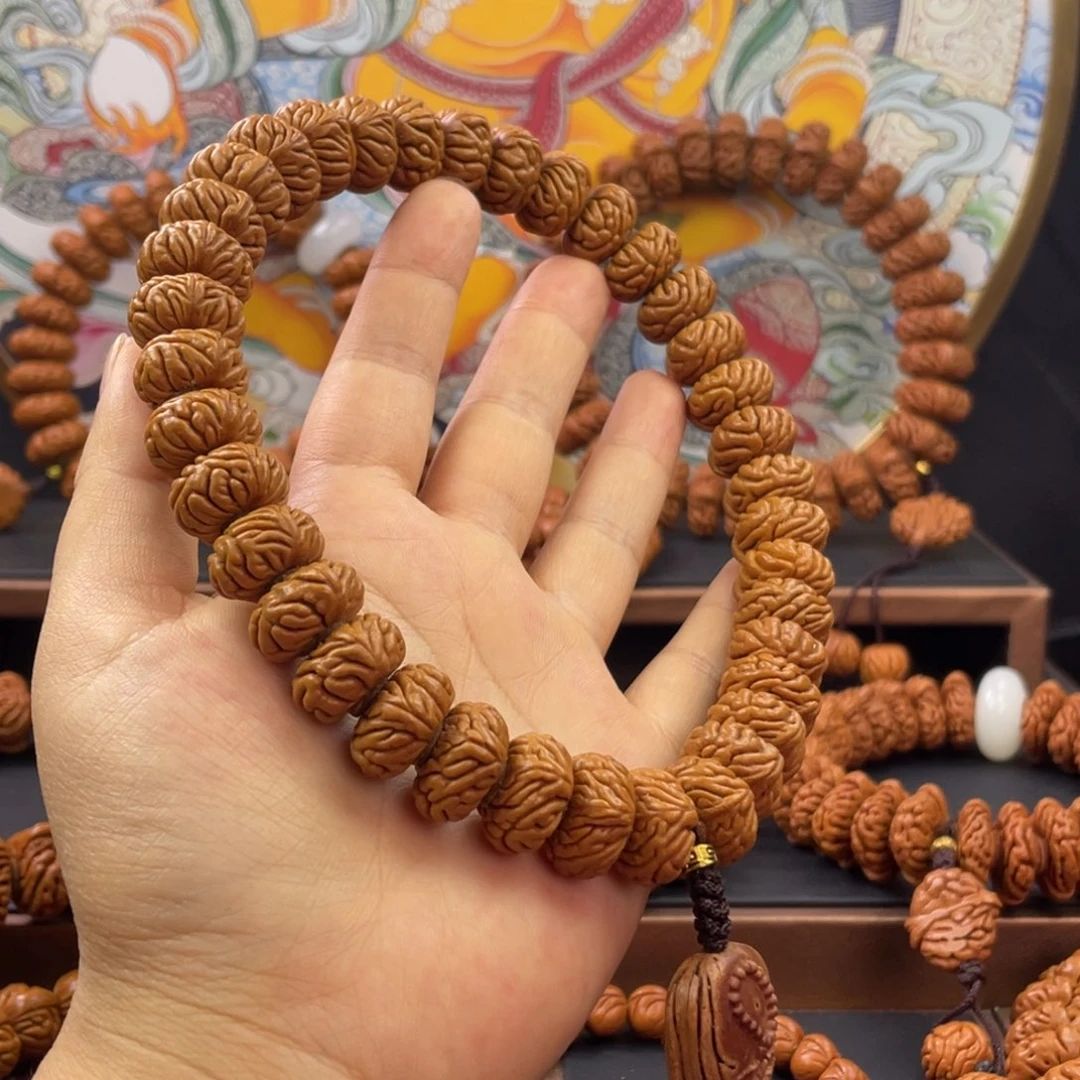 烟***海桃核手串龙纹桃核祥云