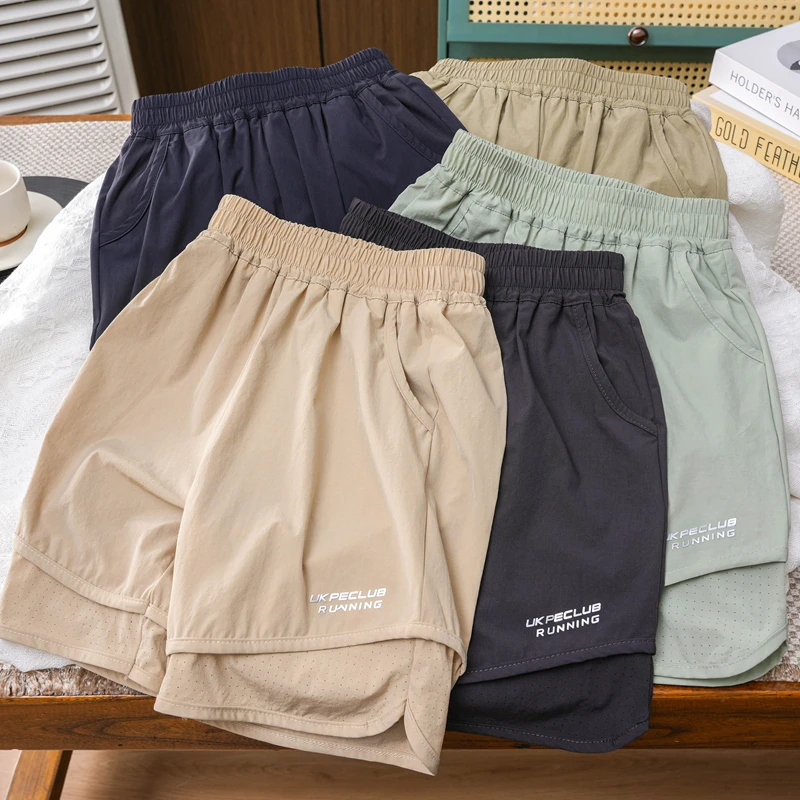 儿童夏轻薄凉感速干短裤中大童工装风五分裤男童新款休闲裤子潮