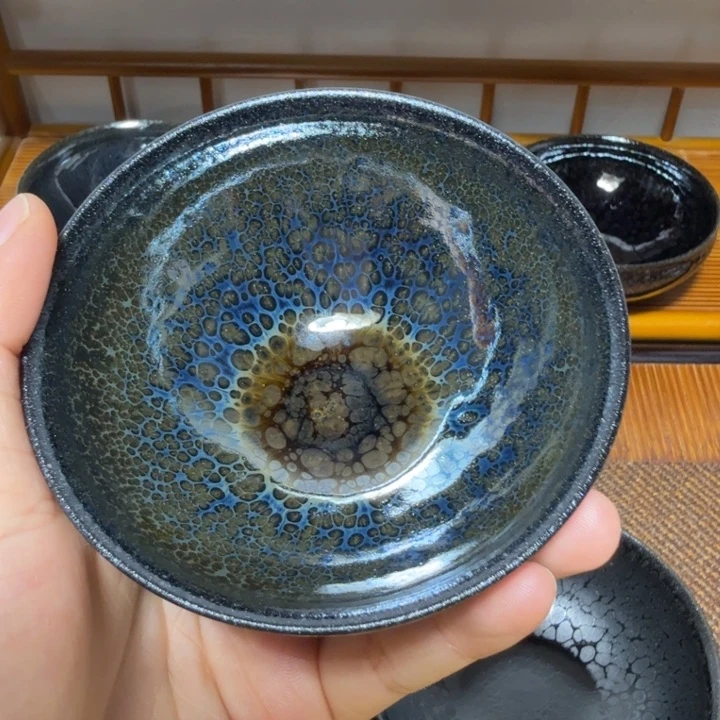 茶盏喜*海建盏手工制作主人杯茶杯