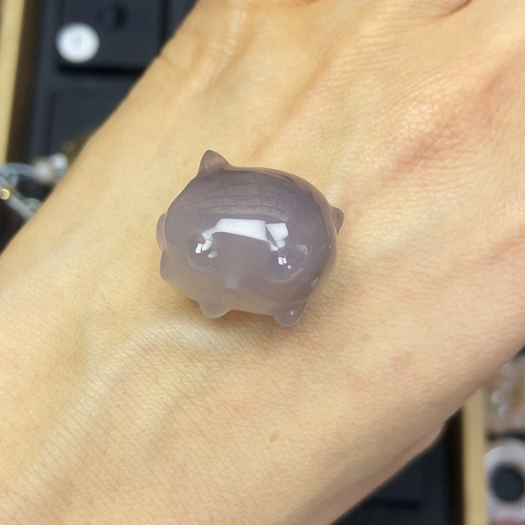 石英质玉吊坠(赠链)未镶嵌空*