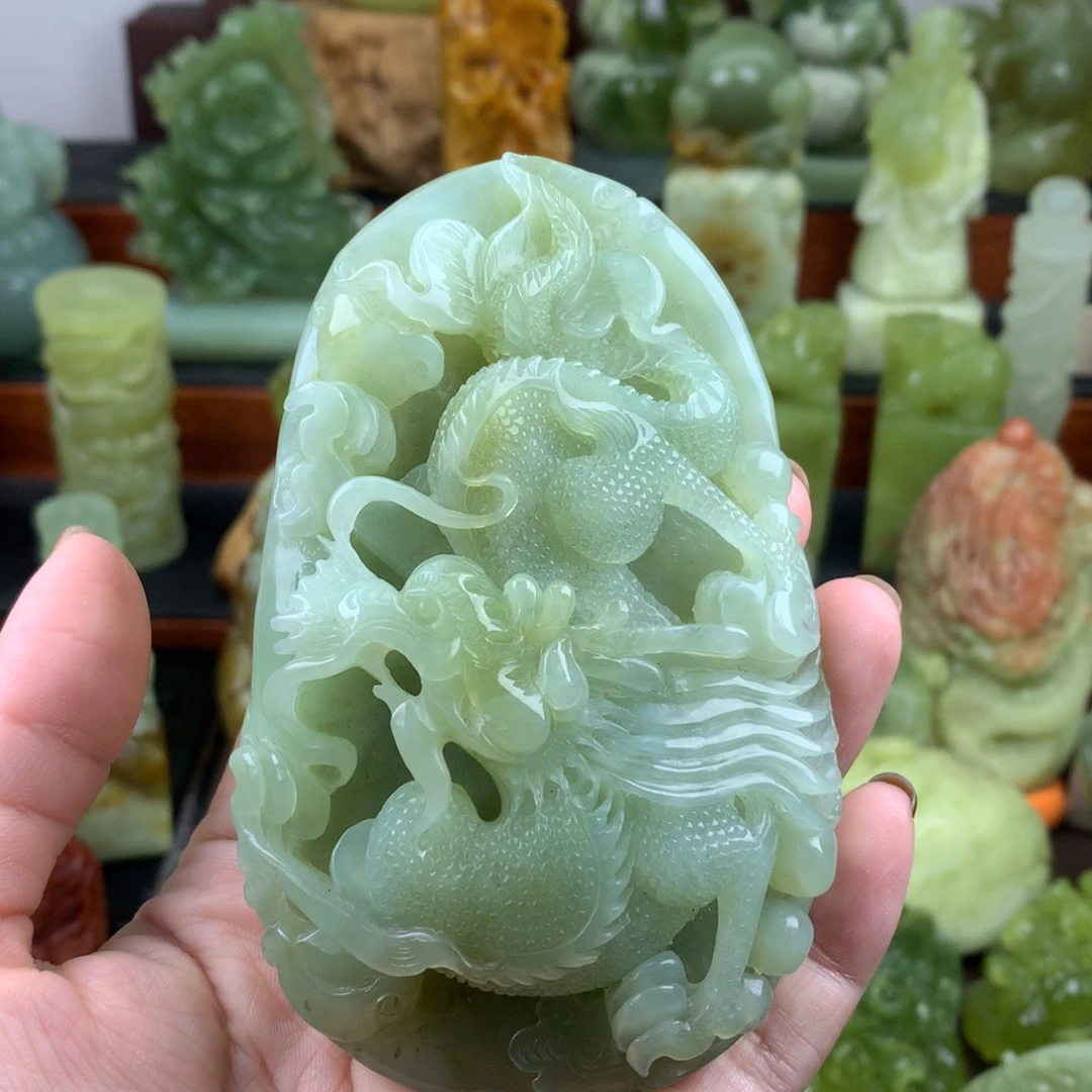 岫玉未镶嵌手把件