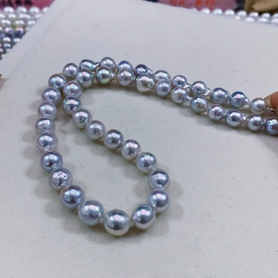 未镶嵌海水珍珠日本原装成品9-10极光微皮纹