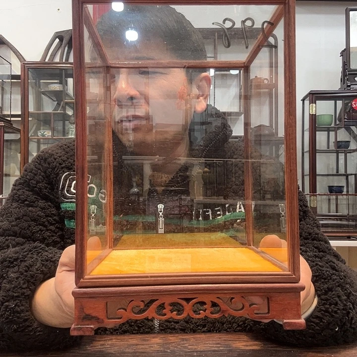 红酸枝木类东****0红酸枝玻璃罩298