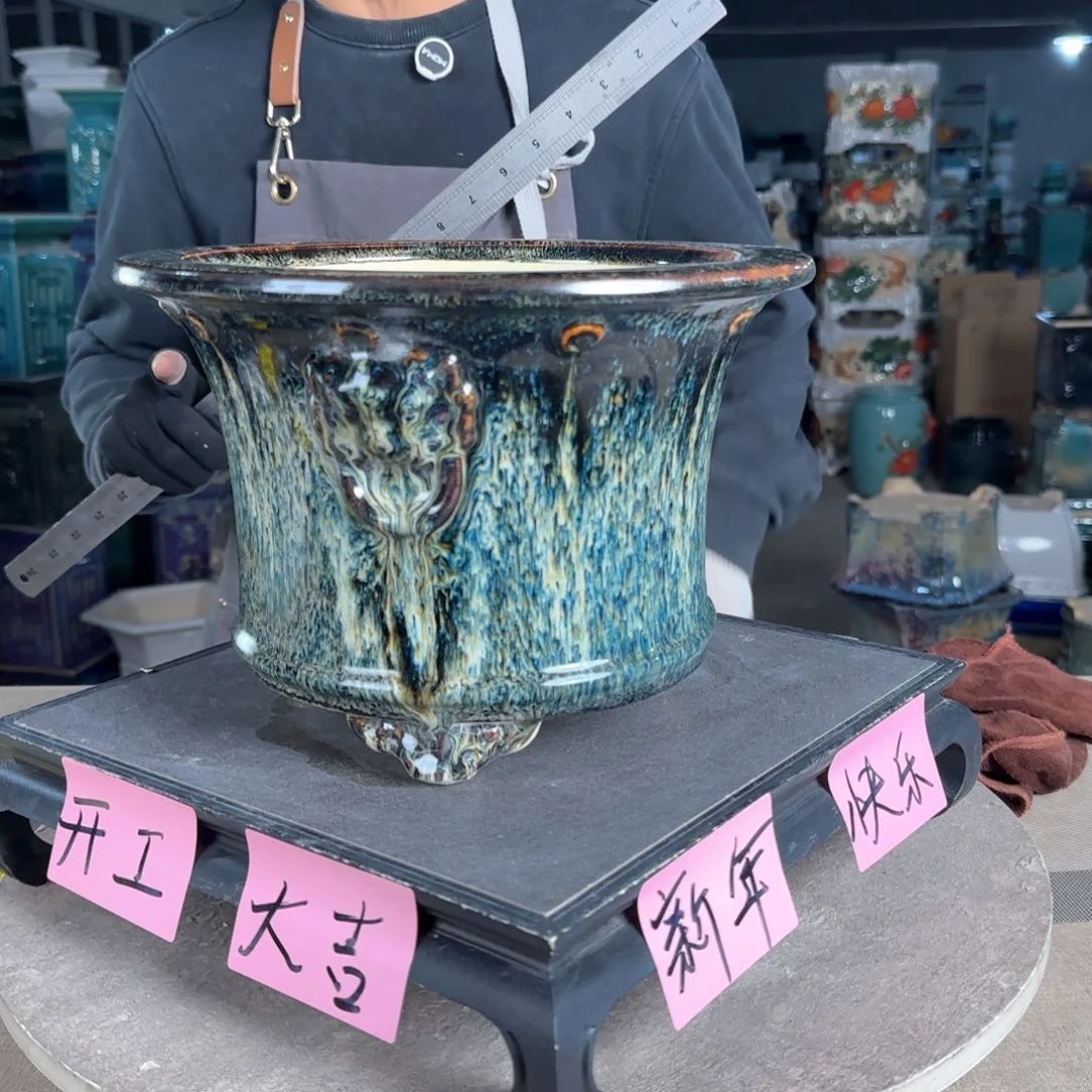 一风堂石湾花盆。微瑕