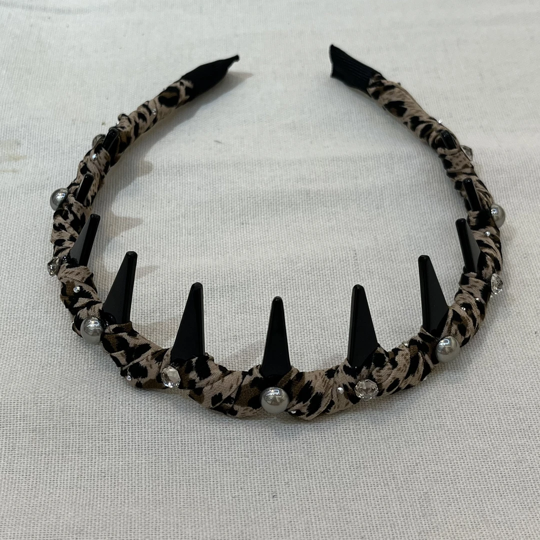 1007-时尚豹纹发箍一个精品百搭