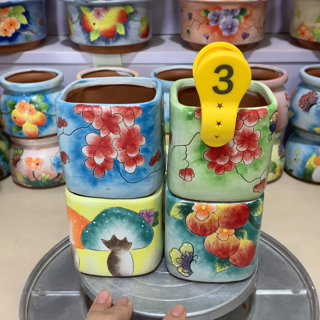 ?****正品花盆，手绘花盆