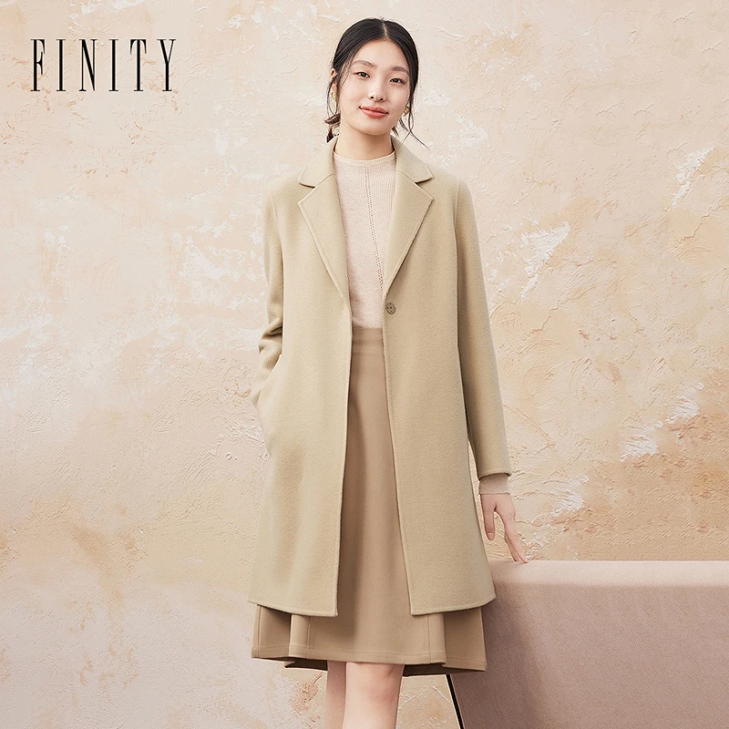 【粉丝专享】FINITY 新品外套气质时尚羊绒毛呢 F21X9C67D2