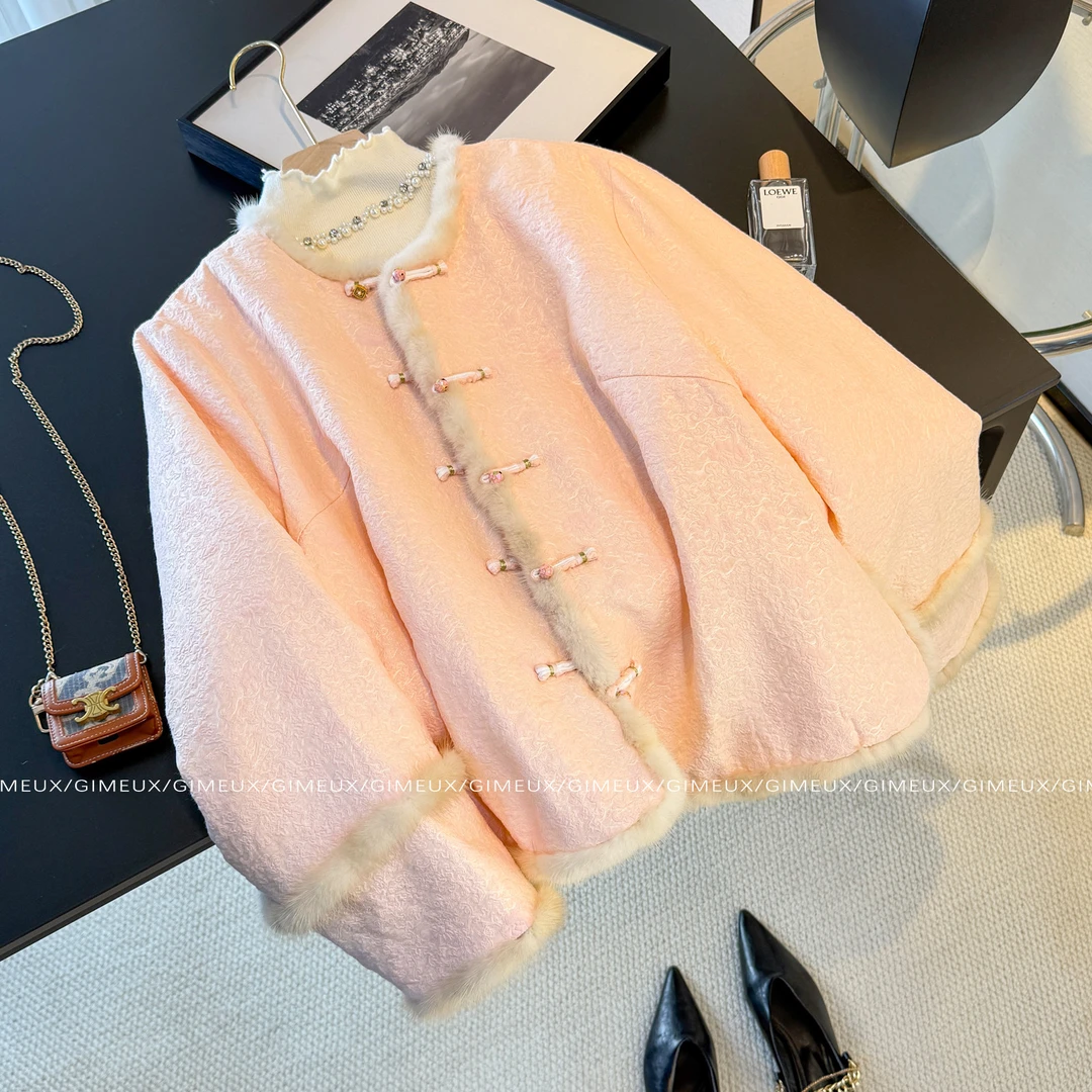 中式新国风套装女冬季2025新款高级感气质减龄外套内搭毛衣两件套