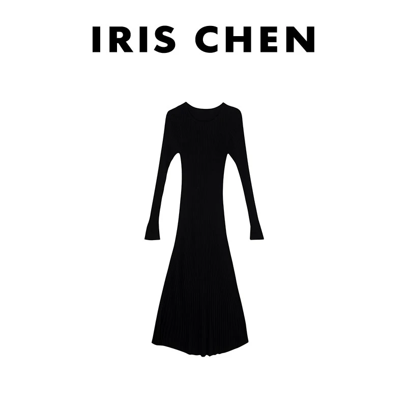 【现货】IRIS CHEN 曼妙裙 2025秋冬“新疆羊绒羊毛”收腰显瘦连衣裙