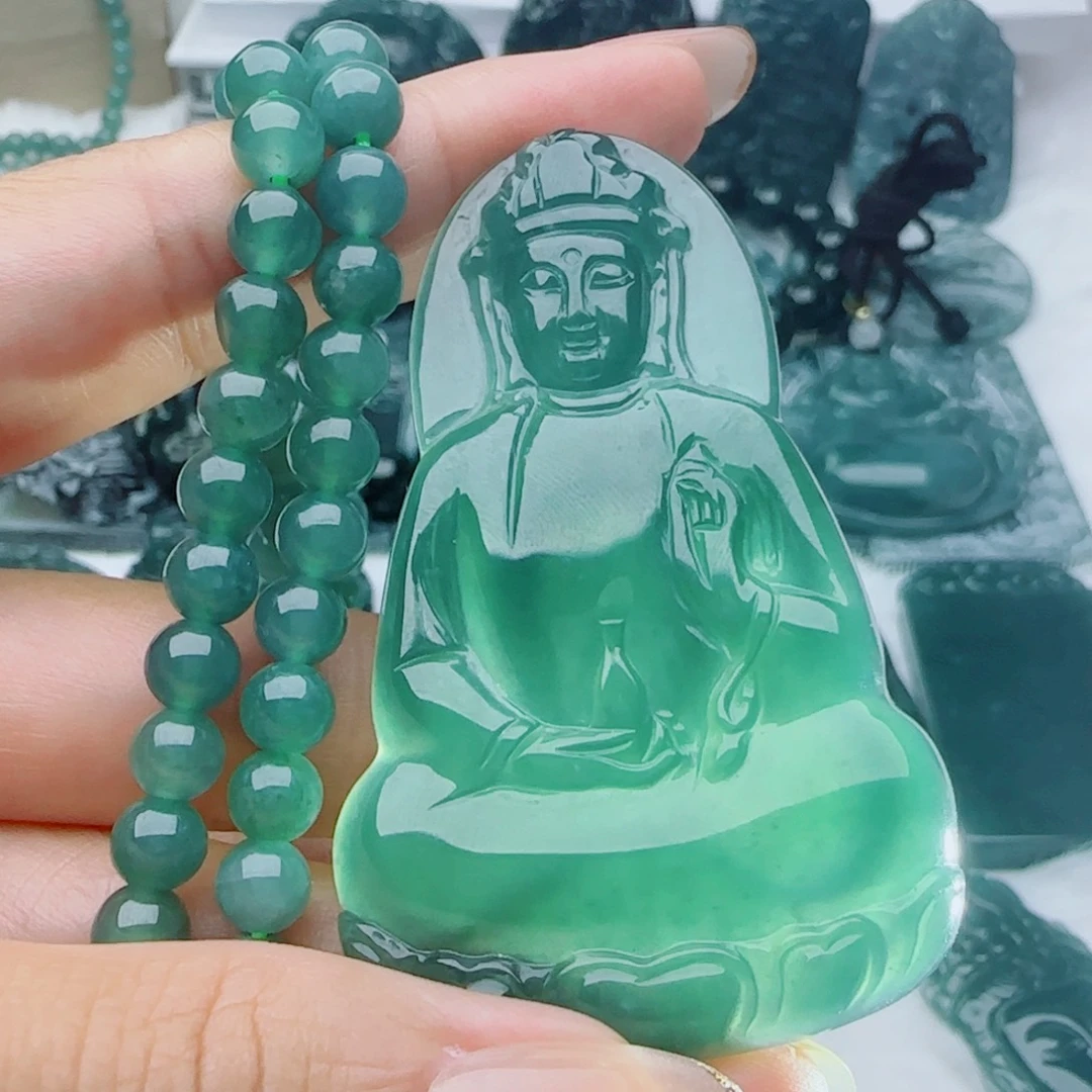 颈饰未镶嵌翡翠多样性发货天然的A货翡翠