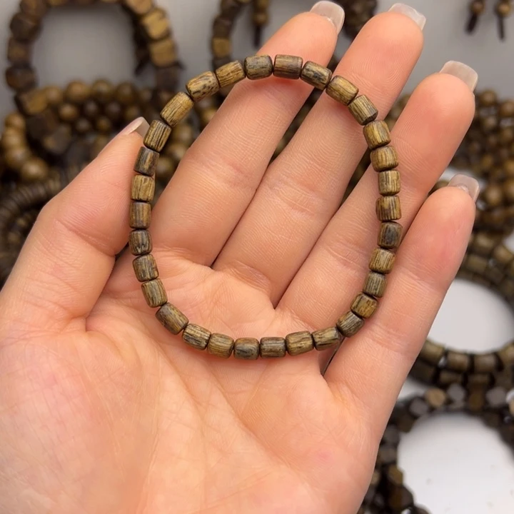 沉香碎屑沉香种植奇楠桶珠单圈