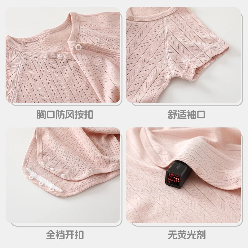 A新生儿婴儿衣服夏季薄款包屁衣初生宝宝连衣夏装三角哈衣空调服