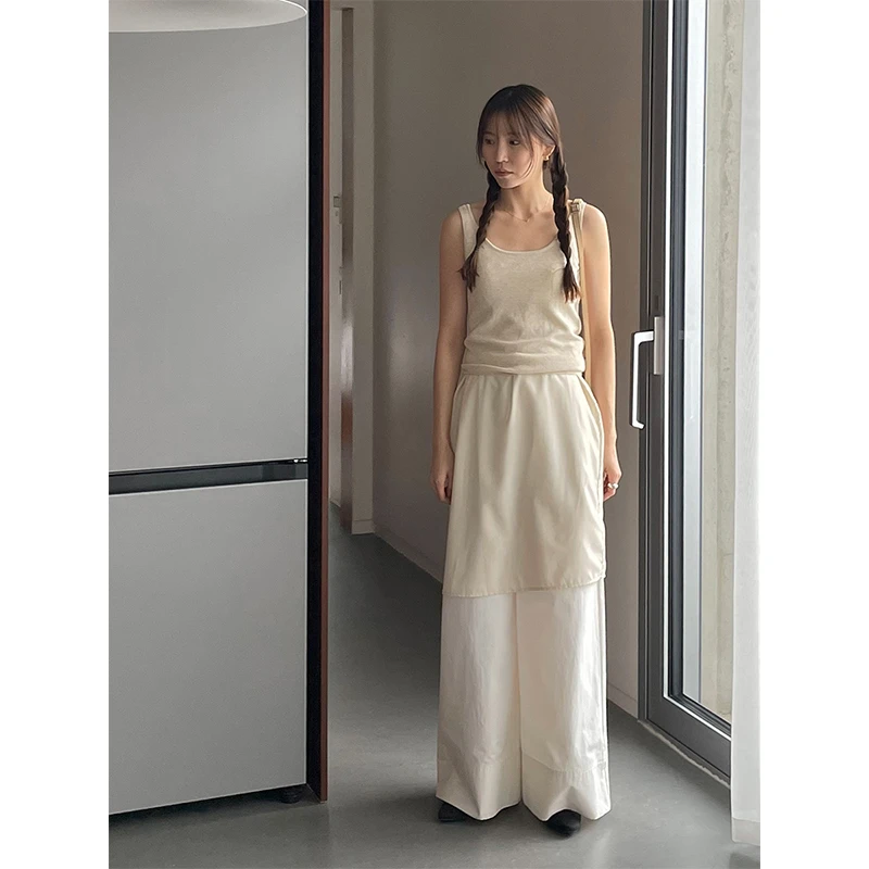 【素简】羊毛针织吊带背心女年早春新款内搭打底上衣12810