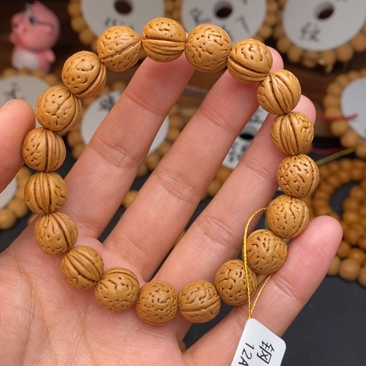 桃核手串钢豆12A........