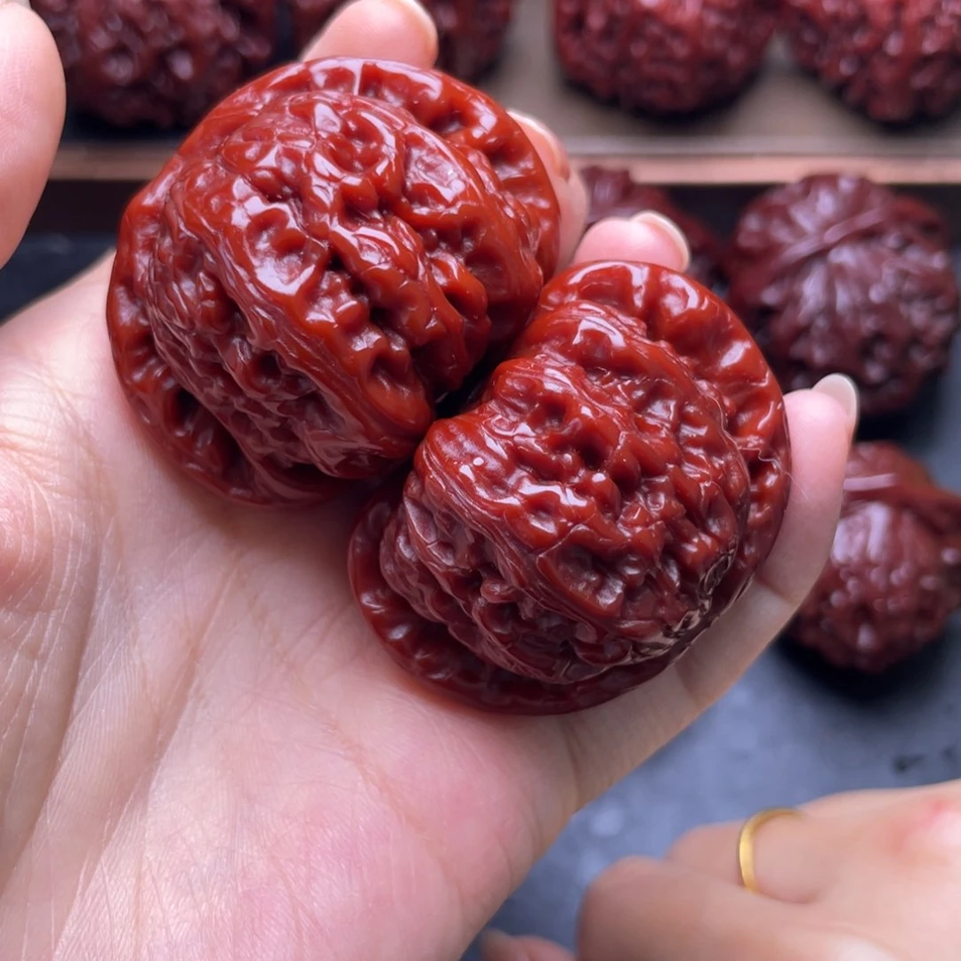 吊坠文玩核桃白狮子