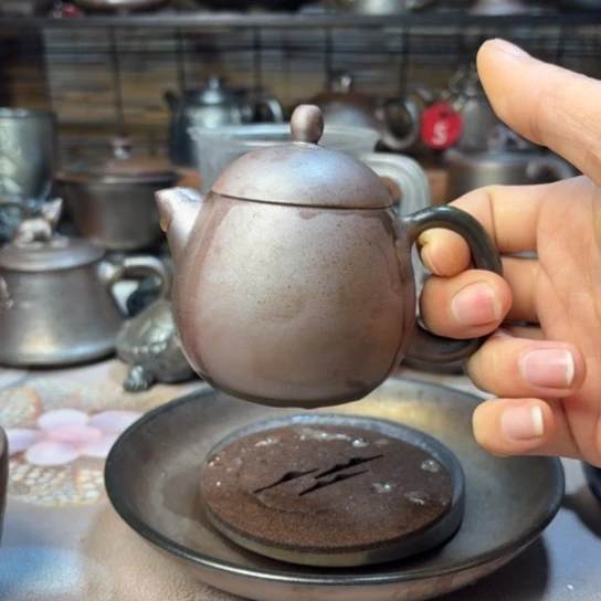 壶庄诚柴烧坭兴陶壶150（