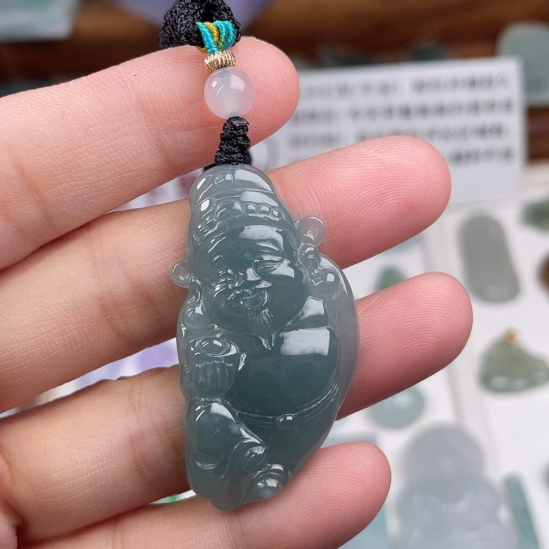 翡翠未镶嵌颈饰翡翠财神