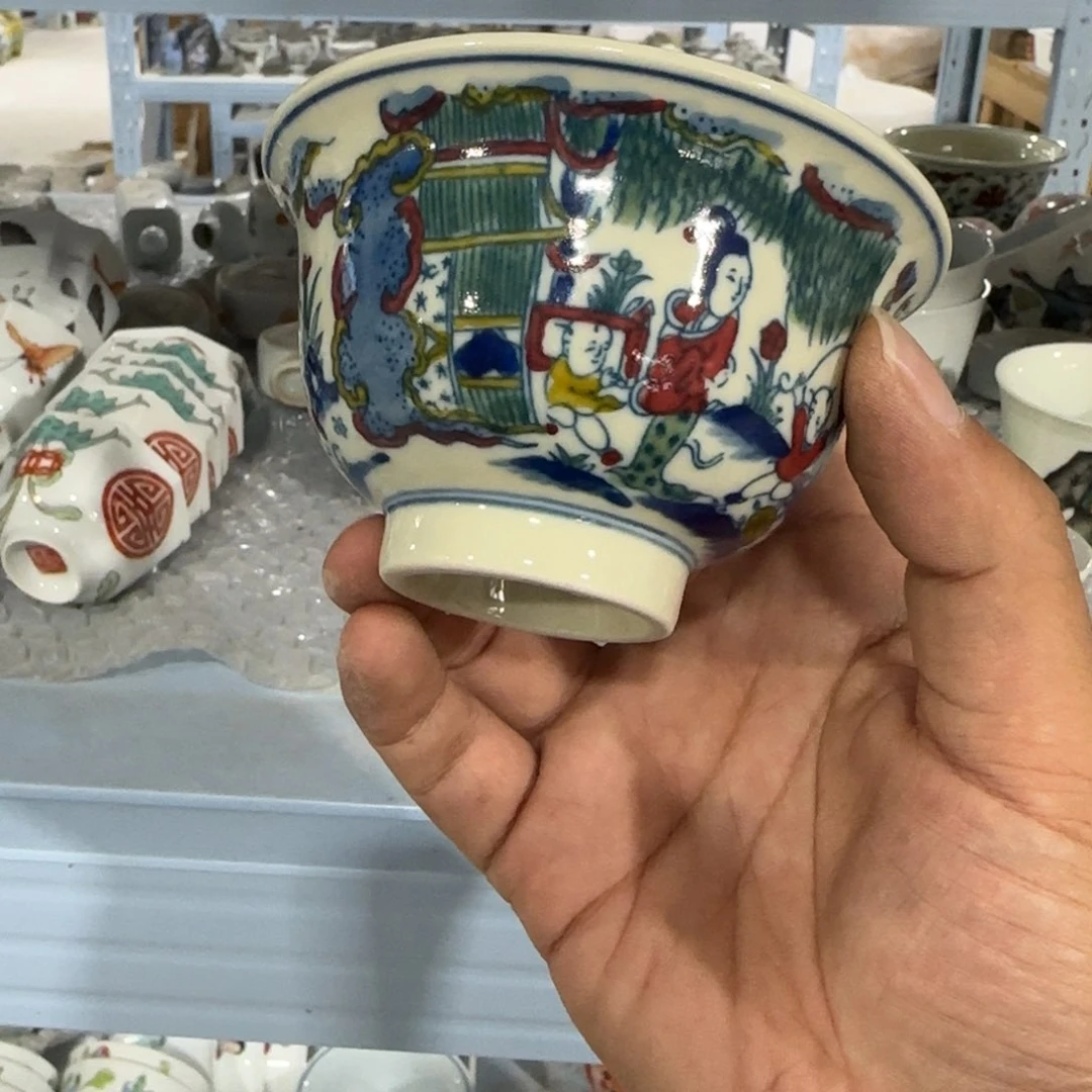 瓷片摆件手绘瓷器全部处理