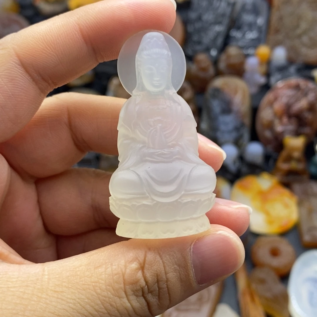 採***菇玛瑙/玉髓颈饰未镶嵌