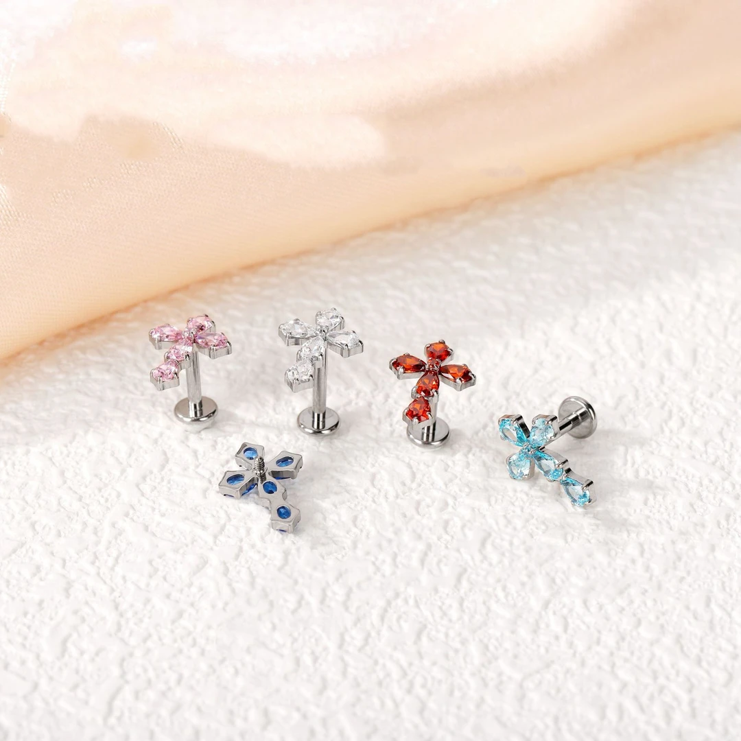 合金耳饰 合金耳饰F136钛合金耳饰防过敏0.9牙