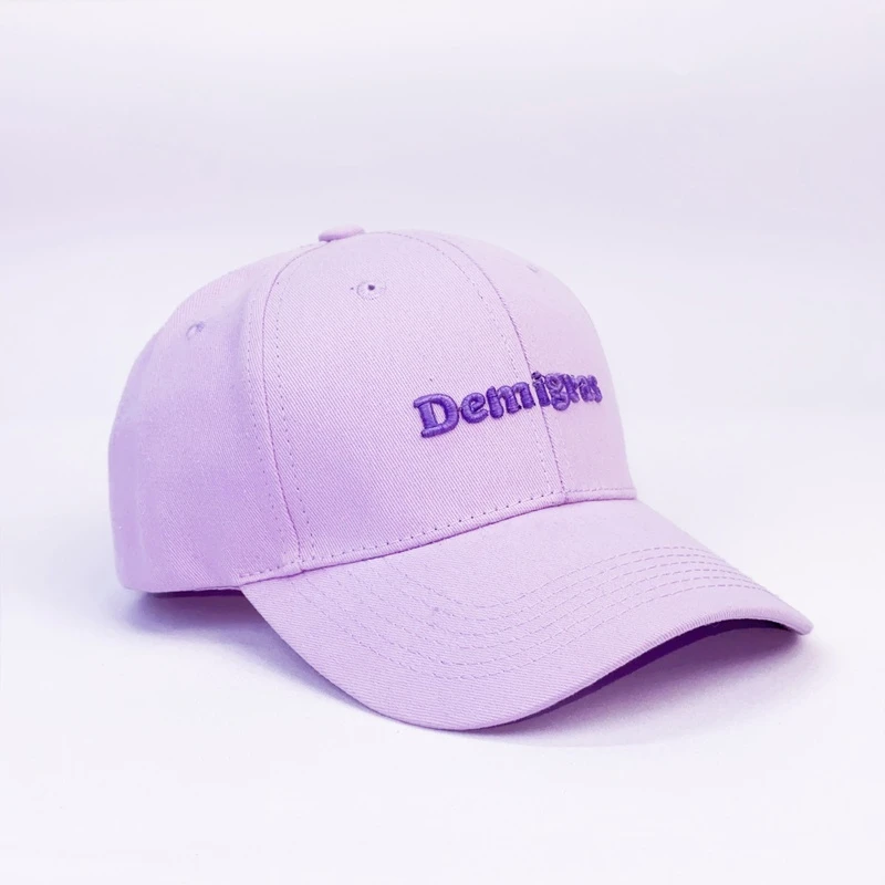 DEMIGRAS韩版春夏纯色鸭舌帽日系百搭字母刺绣防晒网红简约休闲棒