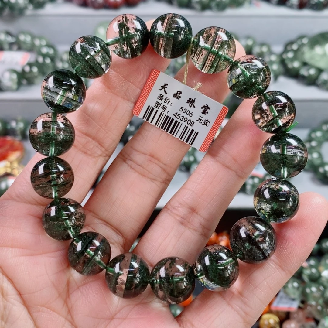 *****未镶嵌手链水晶绿幽灵手链453908