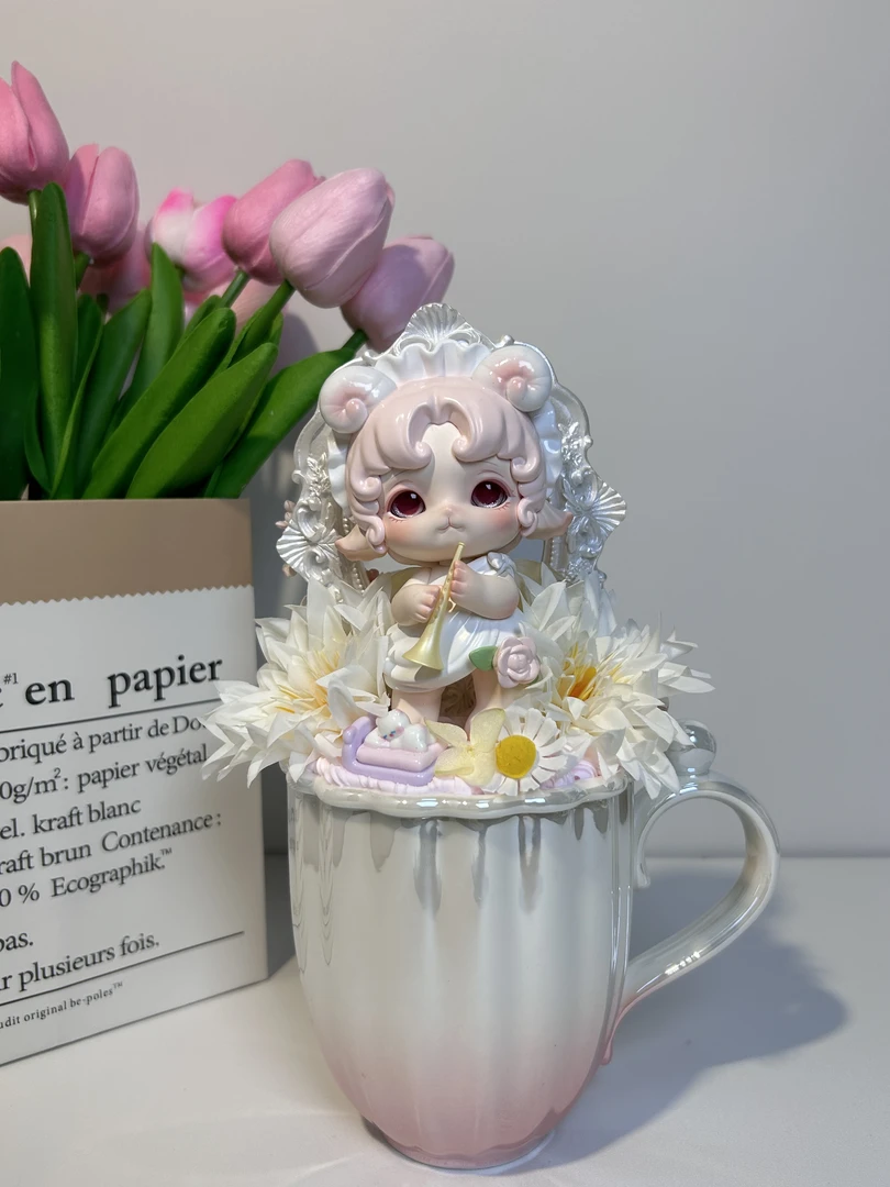 （直播拆）创意手工DIY奶油胶托盘杯居家摆件