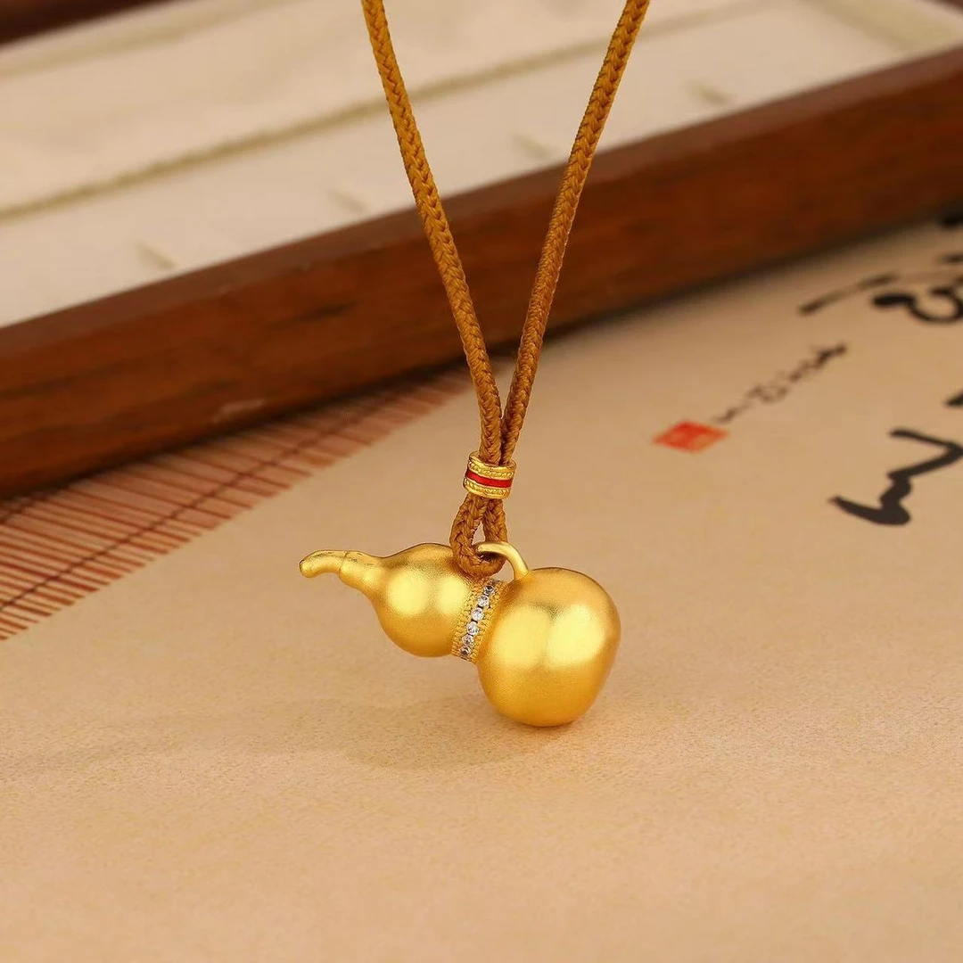 铜合金布艺项链 【新中式古法葫芦项链】国潮风实心