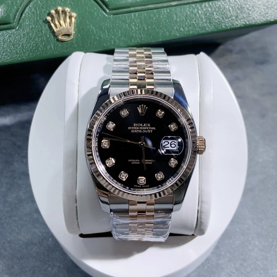 99新 Rolex/劳力士 日志系列/黑盘钻刻/单表/经典/116231/36mm