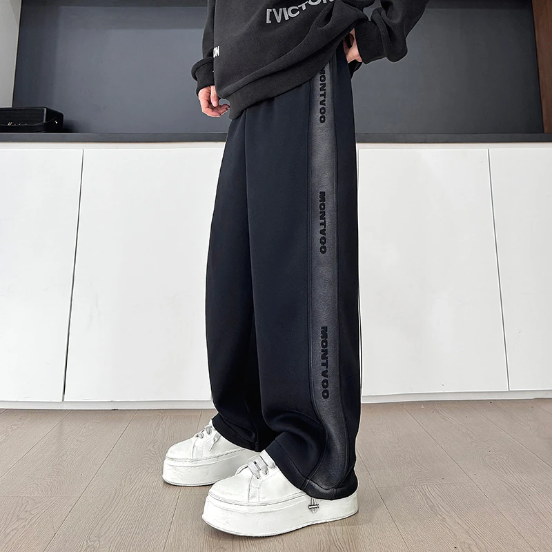 MTVO迈特优春季新款复古潮牌字母卫裤男新款宽松百搭休闲长裤2508