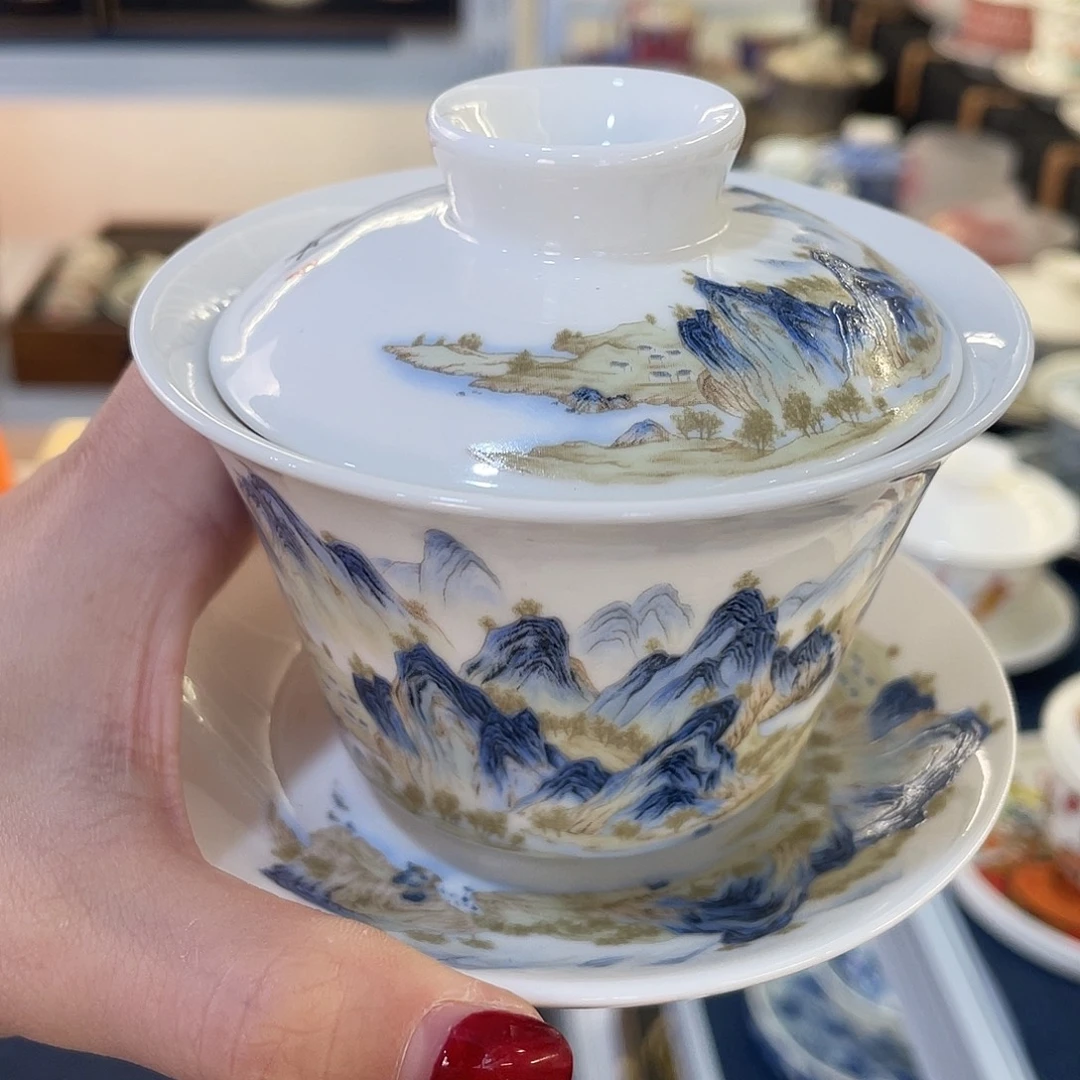陶景德陶瓷盖碗茶具