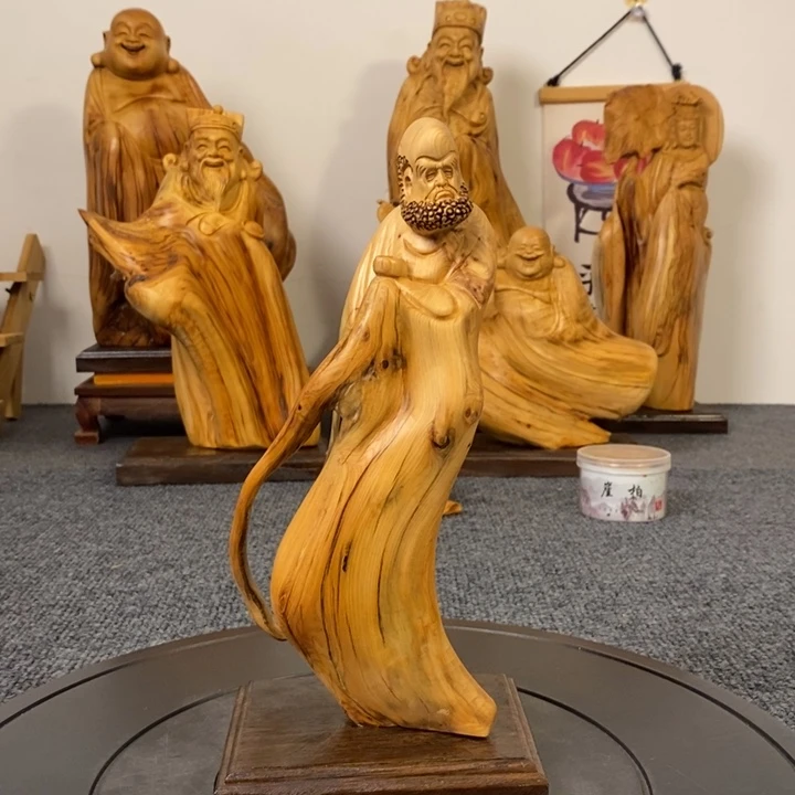 柏木（崖柏）崖柏达摩摆件根雕工艺品
