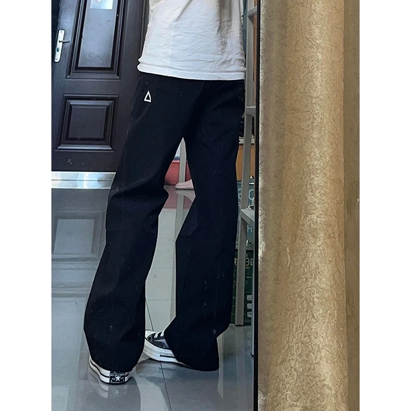 三角标软壳冲锋裤男春秋季户外三防登山裤子美式高级感工装休闲裤