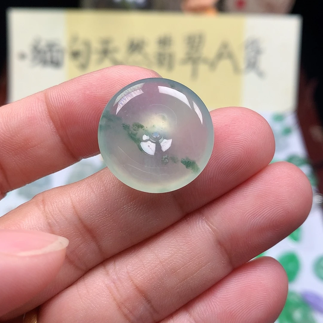 翡翠裸石缅甸天然A货翡翠冰种平安扣
