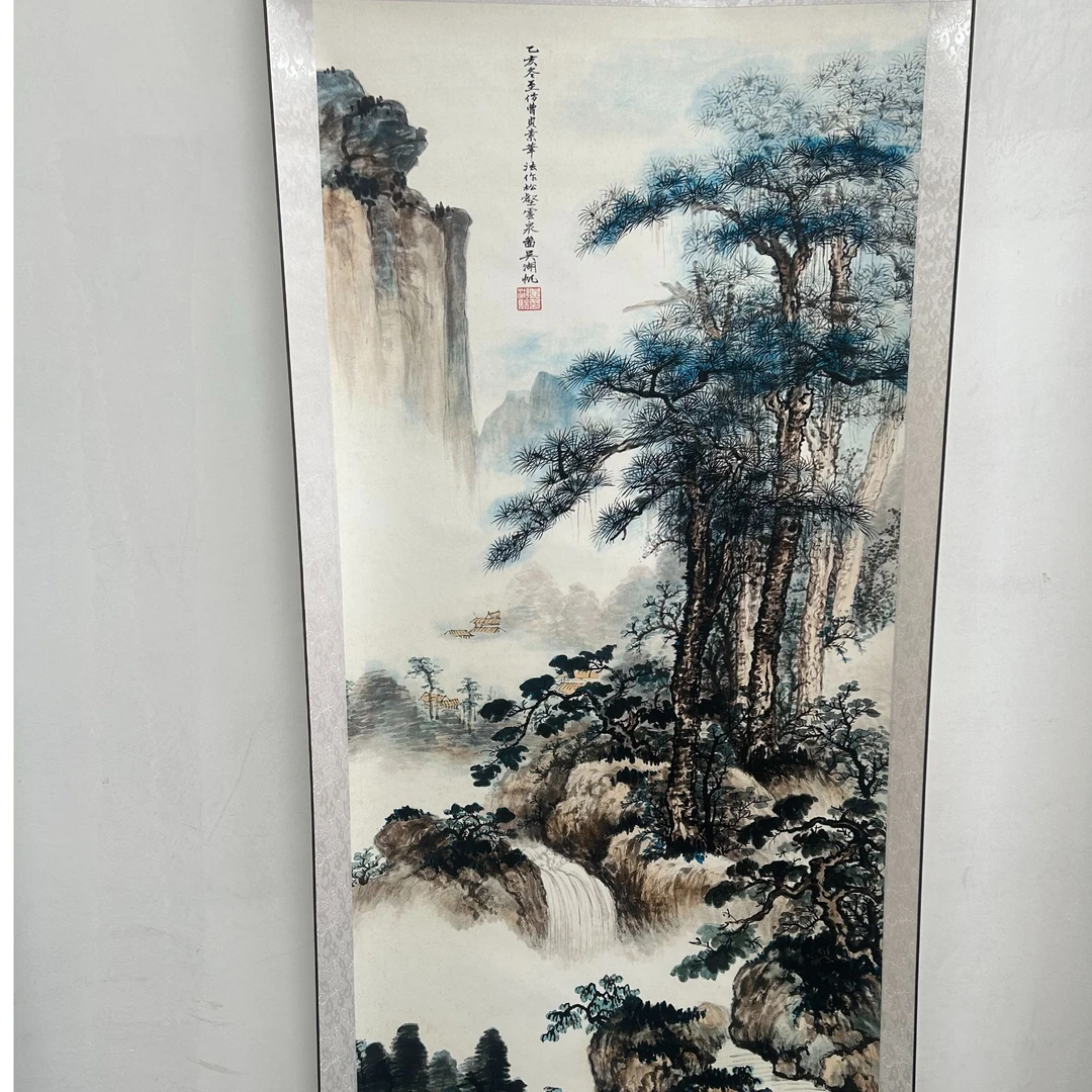 【松鹤云泉】180*72  高清复刻 家居软装