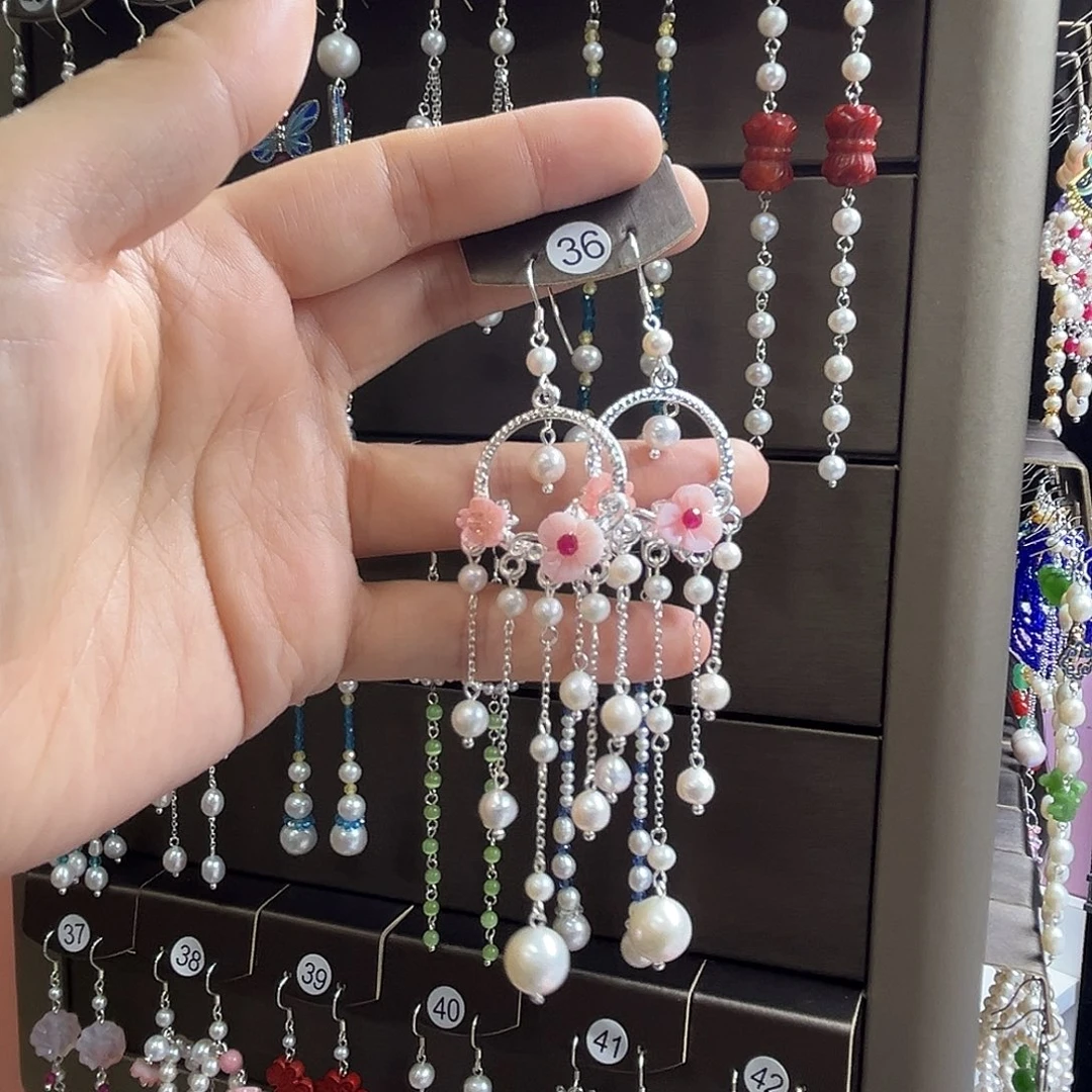 青***鸾925银博雅手作S925纯银耳饰