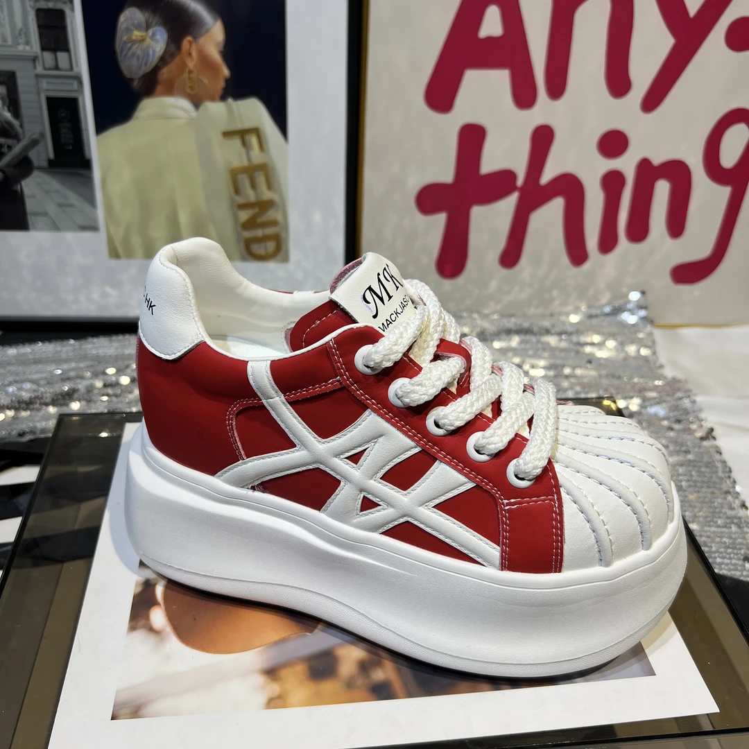 【茹姐专享】厚底增高10CM小白鞋女2026新款百搭休闲运动鞋 1561-15