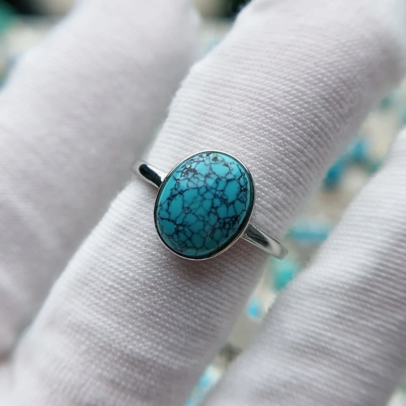 【闪购商品】绿松石原矿绿松石银S925镶嵌