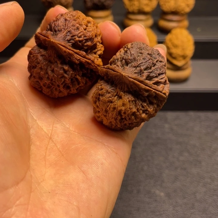 吊坠文玩核桃F七彩寿桃43