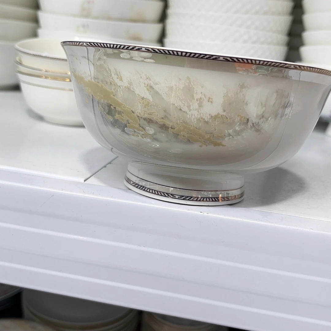 瓷片海岸六寸面碗四个微瑕