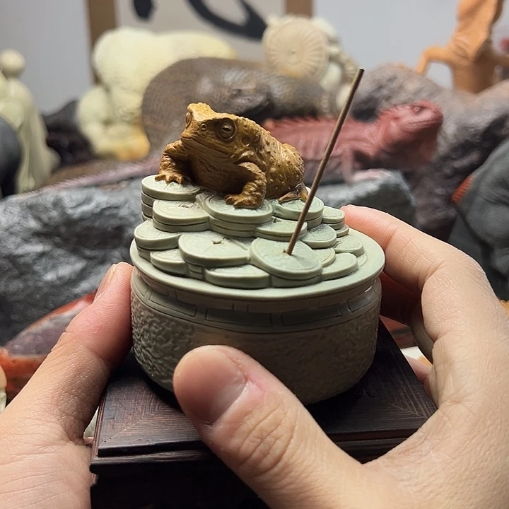 东北石松花石摆件